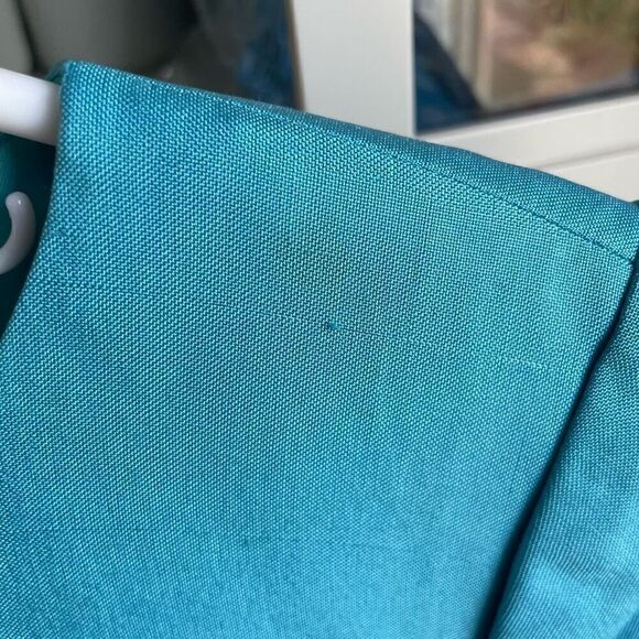 Vtg Talbots Womens Column Dress 8 Turquoise 100% Silk Lined Old Money Business - Picture 9 of 9